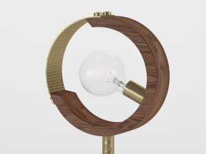lucea manya wooden tumbled table lamp 3D 모델