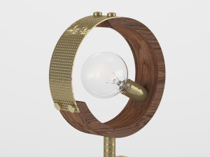 lucea manya wooden tumbled table lamp 3D 모델