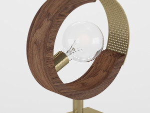 lucea manya wooden tumbled table lamp 3D 모델