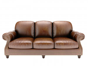 vintage club leather club sof Modello 3D