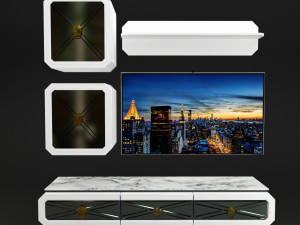 rachel luxury tv unit 3D 모델