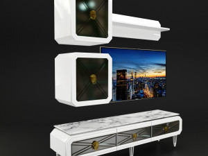 rachel luxury tv unit Model 3D