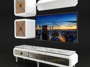 rachel luxury tv unit Model 3D