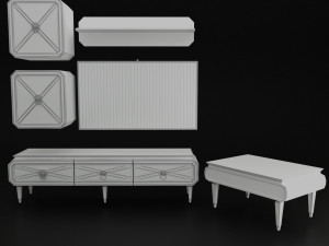 rachel luxury tv unit Model 3D