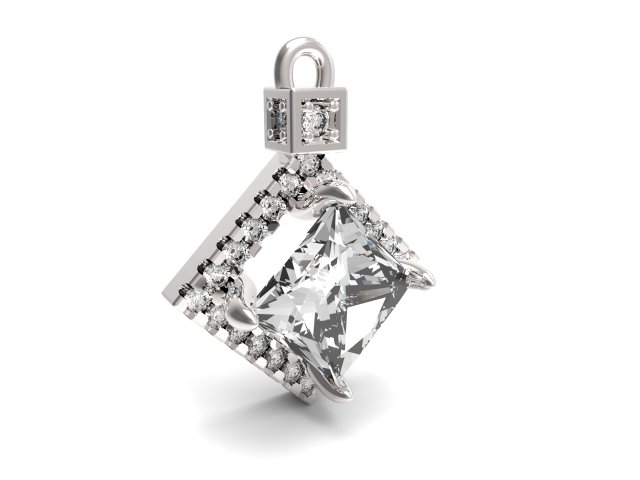pendants solitare princess Modelo de Impressão 3D .c4d .max .obj .3ds .fbx .stl .blend 