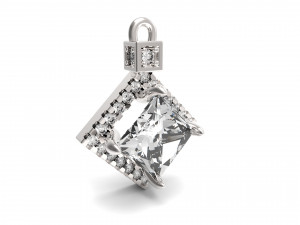 pendants solitare princess Model do druku 3D