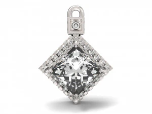 pendants solitare princess 3D Print Model