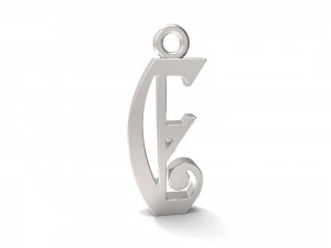 pendants alfhabet 3D Print Model