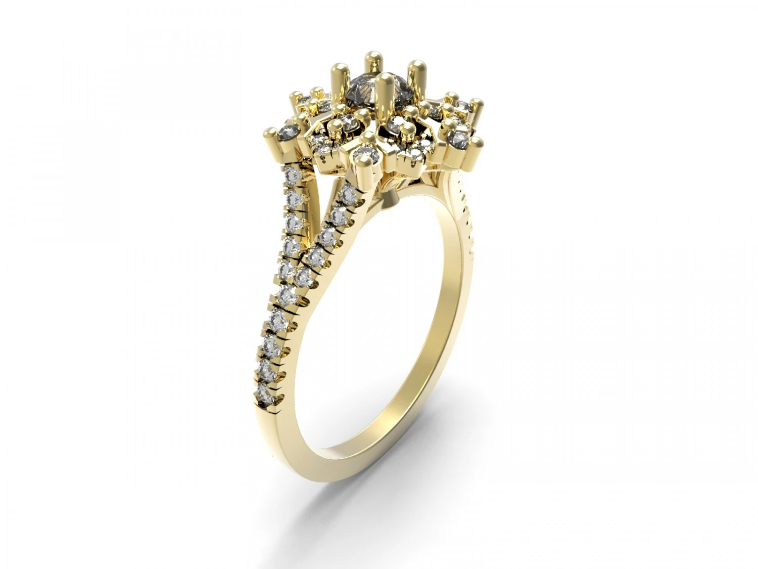 ring snowflake 3D Print Model .c4d .max .obj .3ds .fbx .stl .blend 