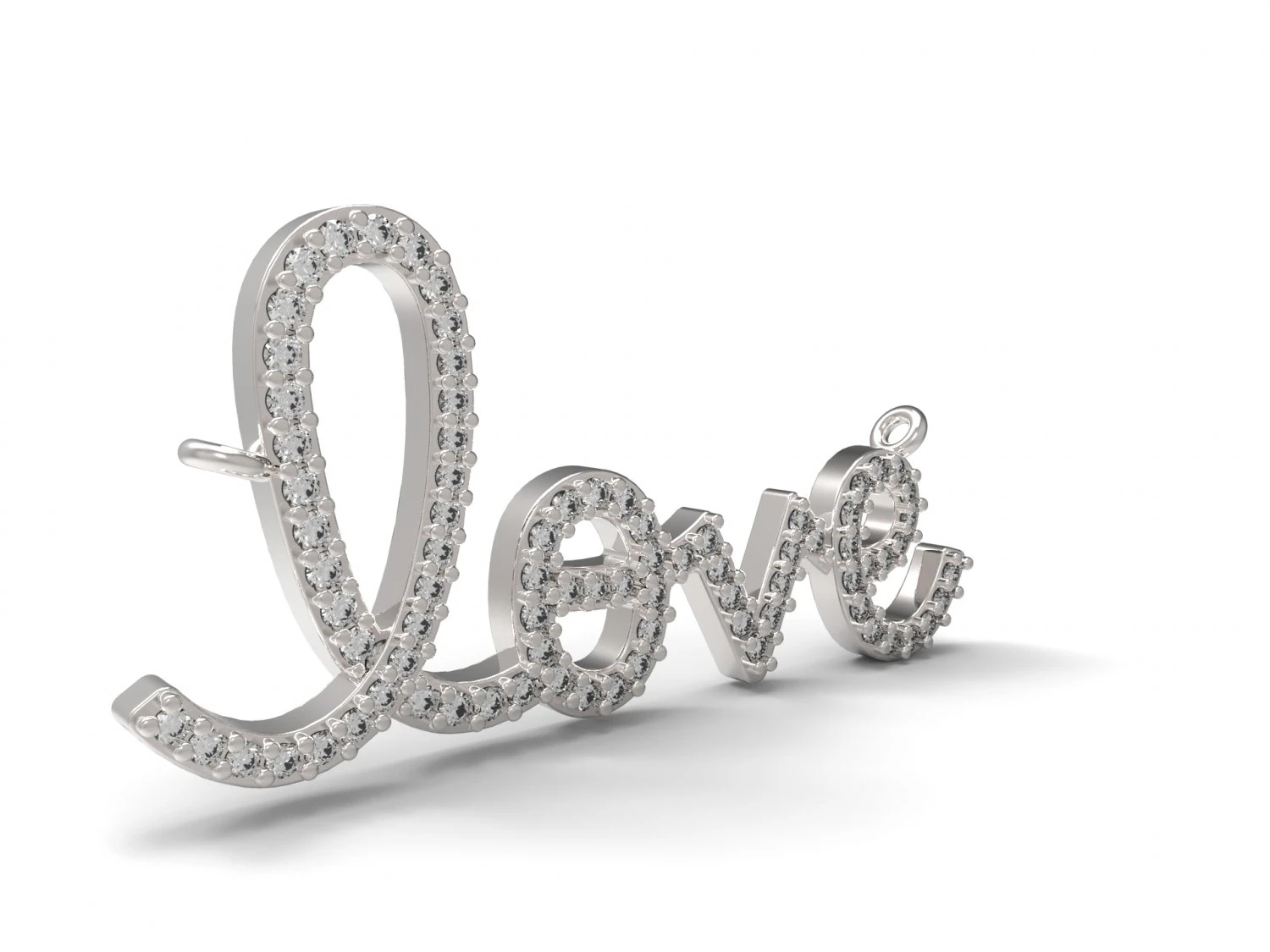 pendants latter love 3D Print Model .c4d .max .obj .3ds .fbx .stl .blend