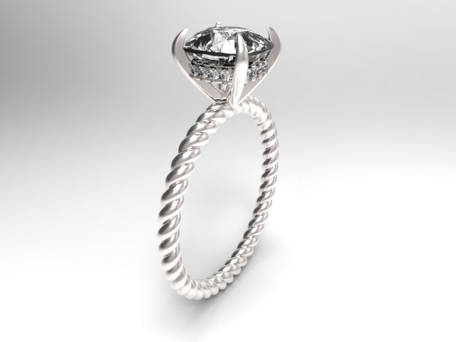 solitaire twist Model do druku 3D .c4d .max .obj .3ds .fbx .stl .blend 