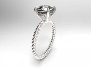 solitaire twist 3D Print Model