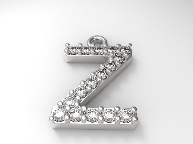 pendants alfhabet z Modelo de Impressão 3D .c4d .max .obj .3ds .fbx .stl .blend 