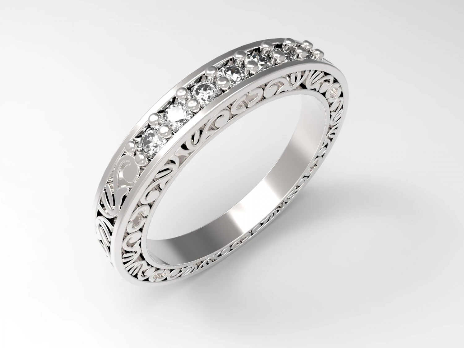 rings wedding ornament 3D Print Model .c4d .max .obj .3ds .fbx .stl .blend