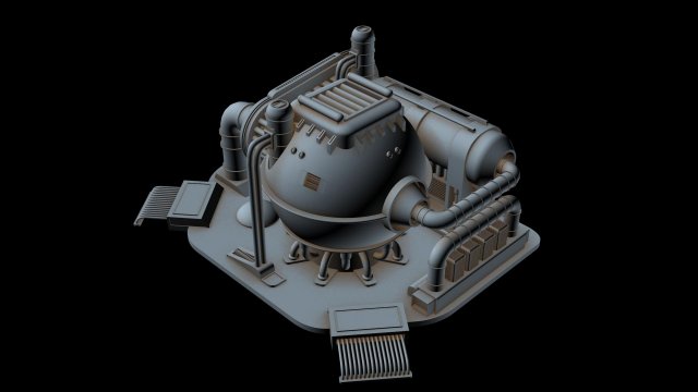 power station 3D Model .c4d .max .obj .3ds .fbx .stl .blend 