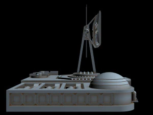 Radarstation 1 3D Modell