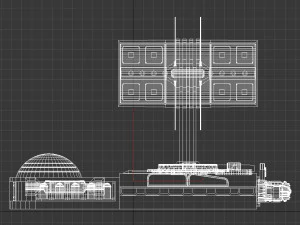 Radarstation 1 3D Modell