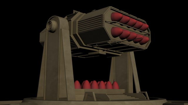 sam roket launcher 3D Модель .c4d .max .obj .3ds .fbx .stl .blend 