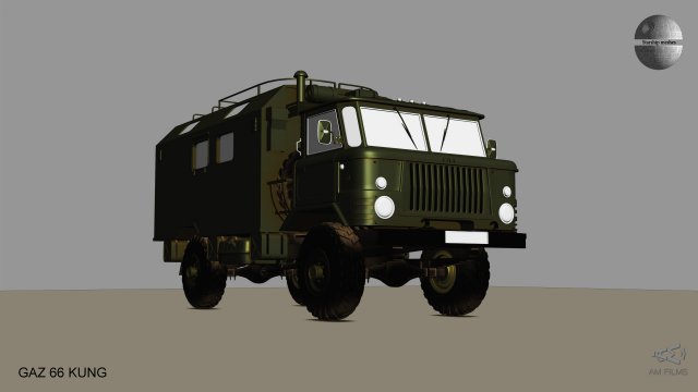 gaz 66 kung Modelo 3D .c4d .max .obj .3ds .fbx .stl .blend 