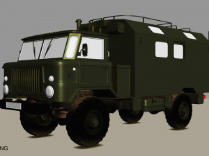 gaz 66 kung Modelo 3D