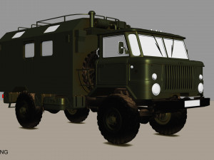 gaz 66 kung Modelo 3D