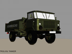 gaz 66 ガソリンオイルタンカー 3Dモデル