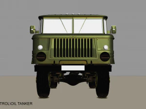 gaz 66 petrol-oil tanker 3D Model