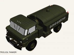gaz 66 petrol-oil tanker 3D Model