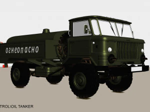 gaz 66 petrol-oil tanker 3D Model