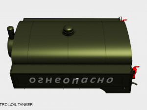 gaz 66 petrol-oil tanker 3D Model