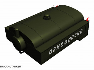gaz 66 petrol-oil tanker 3D Model