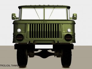 gaz 66 petrol-oil tanker 3D Model