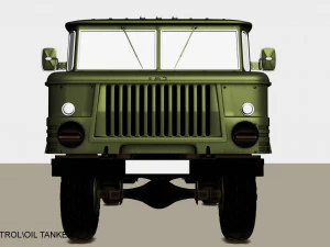 gaz 66 petrol-oil tanker 3D Model