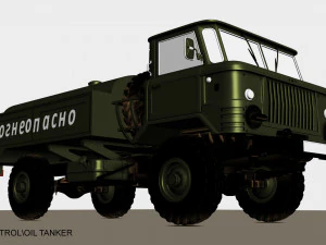gaz 66 petrol-oil tanker 3D Model