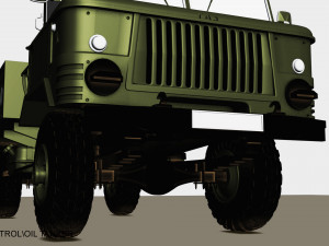 gaz 66 petrol-oil tanker 3D Model