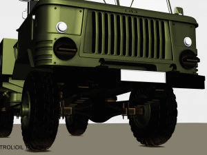 gaz 66 petrol-oil tanker 3D Model