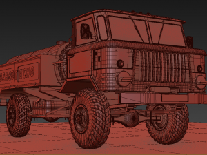 gaz 66 petrol-oil tanker 3D Model