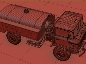 gaz 66 petrol-oil tanker 3D Model