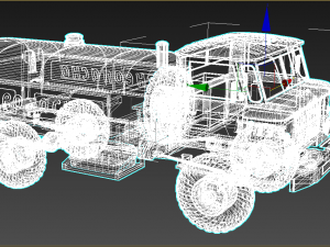 gaz 66 petrol-oil tanker 3D Model