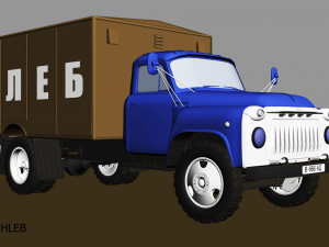 gaz 53 hleb 3D Model