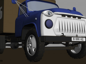 gaz 53 hleb Model 3D