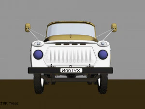 gaz 53 water tank 3D Model