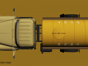 gaz 53 water tank 3Dモデル