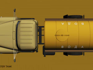 gaz 53 water tank 3D Model