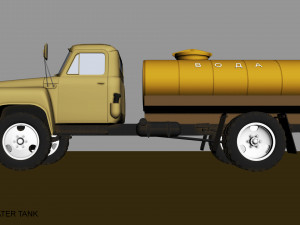gaz 53 water tank 3Dモデル