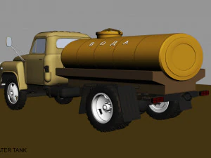 gaz 53 water tank 3D Model