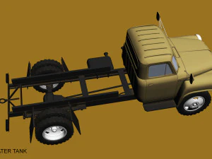 gaz 53 water tank 3D Model