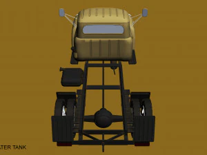gaz 53 water tank 3D Model