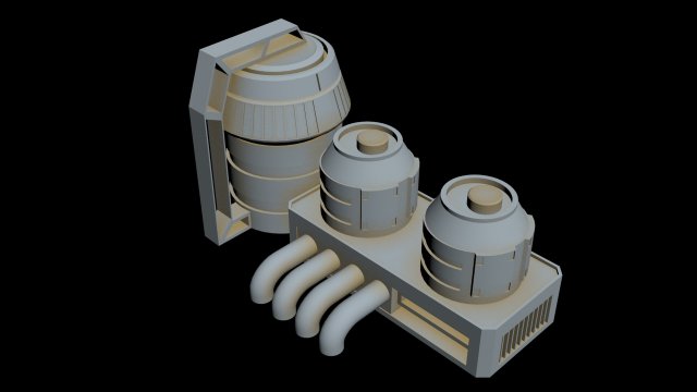 starship detail 2 3D Model .c4d .max .obj .3ds .fbx .stl .blend 
