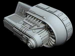 detalhe da nave estelar 3 Modelo 3D